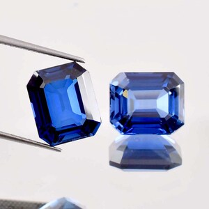 Flawless Natural 16 x 14 MM  Royal Blue Ceylon Sapphire Radiant Cut GIT Certified Heart Touching Loose Gemstone Making Ring Gemstone