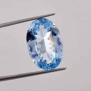 Flawless Natural Sky Blue Aquamarine Oval Cut Gemstone GIT Certified Use Making Ring Jewelry Raw Loose Gemstone All Size Available