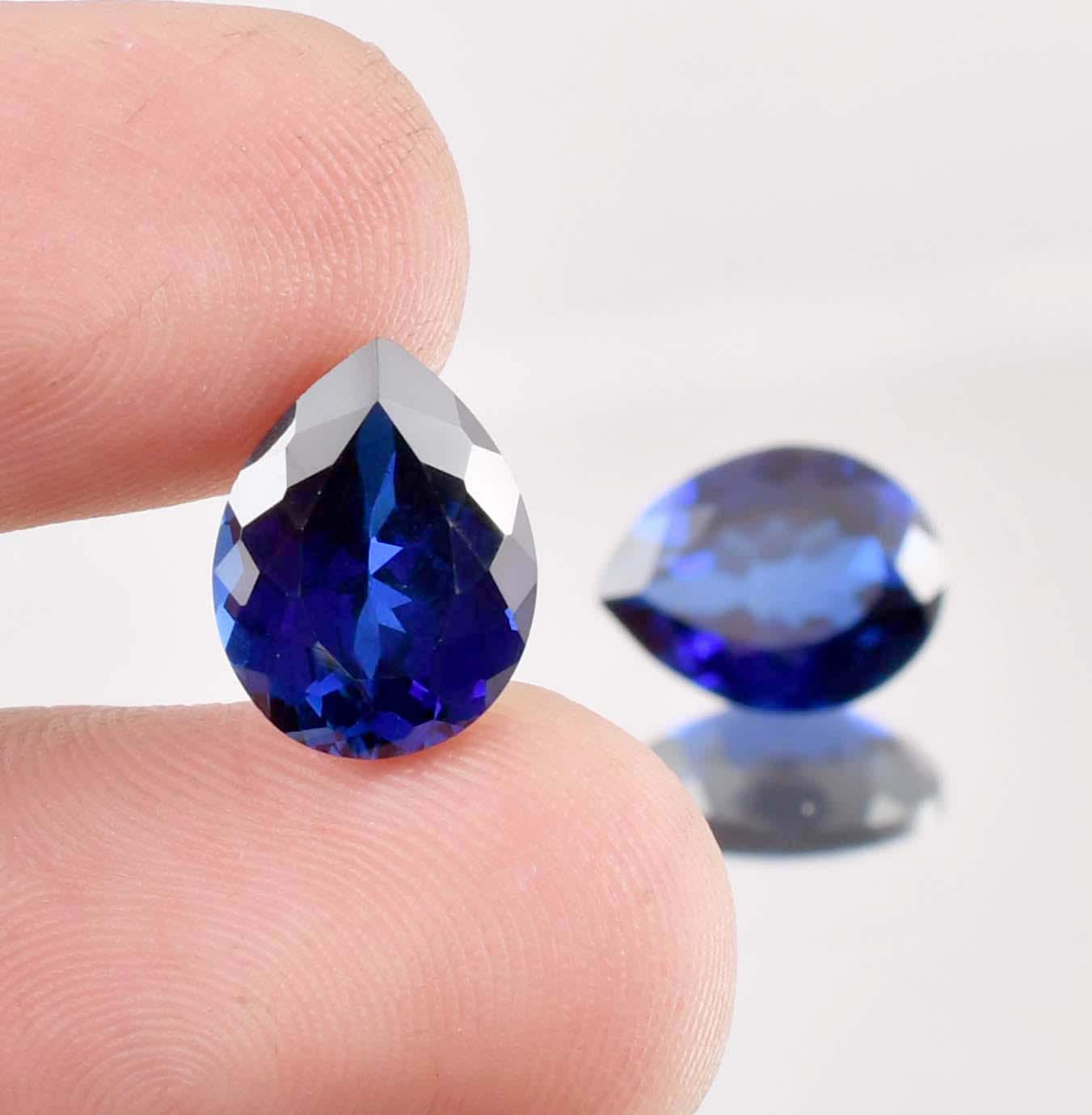 Lot De 14 Saphirs Naturels Bleu De Ceylan - Pierres Précieuses Certifiées GIR - Taille Ronde - Non Traitées