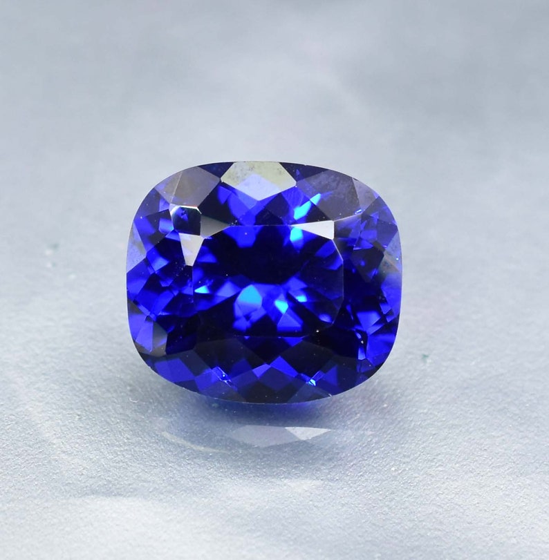 Makelloses 14.30 Ct Natürliches Royal DARK Blue Tanzanit Kissen Schliff Lose Edelstein GIT zertifizierte Kostbare BOMBe Feuer und Herz berührender Edelstein Bild 7