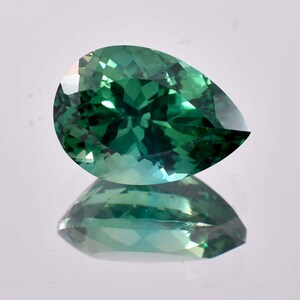16 x 12 MM Flawless 18.70 Ct Natural Bi-Color Parti Sapphire GIT Certified Heart Touching Pear Cut Gemstone Use Making Ring Pendent Tool