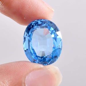 Flawless Natural Sky Blue Aquamarine Oval Cut Gemstone GIT Certified Use Making Ring Jewelry Raw Loose Gemstone All Size Available