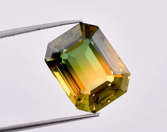 16 x 12 MM バイカラートルマリン 13.20 カラット ヴィンテージ