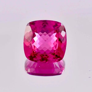 19 x 19 MM Cornflower Purple Sapphire 34.60 Ct Loose Gemstone GIT Certified Use to Make Ring & Pendent Tool Hi-End Glamours loose Gemstone