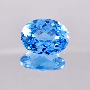 12 x 16 MM 100% Natural Sky Blue Aquamarine 18.05 Ct Loose Oval Cut Gemstone GIT Certified Making Jewelry&Ring Product Loupe Clean Quality
