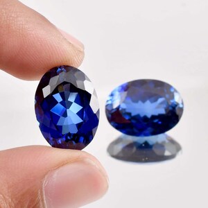 1 Pair Flawless Natural 12 x 10 MM  Royal Blue Ceylon Sapphire Oval Cut GIT Certified Heart Touching Loose Gemstone Making Ring Gemstone