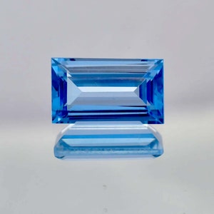 11.55 Ct 100% Natural Sky Blue Aquamarine 17 x 10 mm Loose Fine Cut Gemstone GIT Certified Making Jewelry&Ring Product Loupe Clean Quality