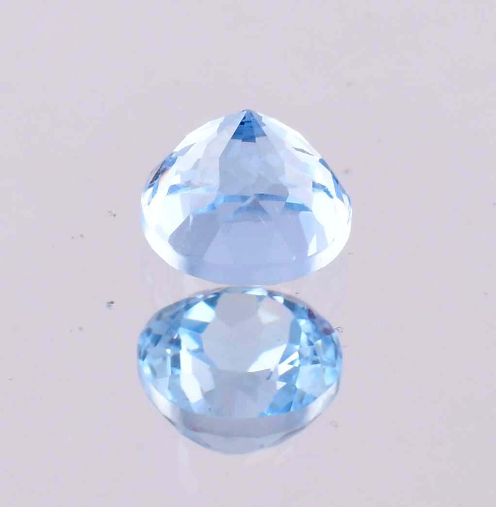 Lot De 500 Aigues-marines Rondes Certifiées – Bleu, Qualité Excellente, 1,2 Mm, Neuf Sans Emballage