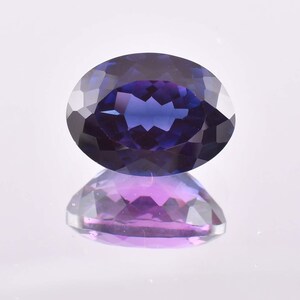 14 x 10 MM Bi-Color Purple Blue Java Plum Sapphire 10.50 Ct Loose Gemstone GIT Certified Use to Make Ring & Pendent Tool Cornflower Gemstone