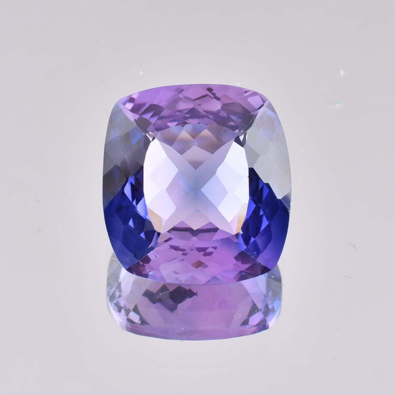 16 X 12 MM Bi-color Purple Blue Java Plum Sapphire Loose Gemstone GIT ...