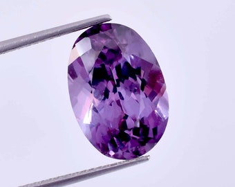 HUGE 13 x 9 mm Flawless 7.80 Ct Natural Color-Change Grey Purple Alexandrite GIT Certified Fine Loose Gemstone Ring Pendent Making Tool