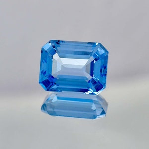 14.65 Ct 100% Natural Sky Blue Aquamarine 16 x 12 mm Loose Fine Cut Gemstone GIT Certified Making Jewelry&Ring Product Loupe Clean Quality
