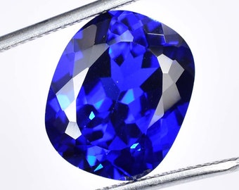 タンザナイトAA A14mm AAA+ 14 x 14 mm 完璧な天然光沢のあるブルータンザナイトマスター