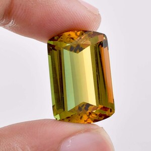 Flawless Natural Bi-Color Green-Yellow Tourmaline Gemstone Cushion Cut GIT Certified Breathtaking, Use Make Ring &Jewelry All Size Available