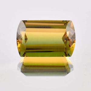 Flawless Natural Bi-Color Green-Yellow Tourmaline Gemstone Cushion Cut GIT Certified Breathtaking, Use Make Ring &Jewelry All Size Available