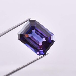 16 x 12 MM Bi-Color Purple Blue Java Plum Sapphire 15.70 Ct Loose Gemstone GIT Certified Use to Make Ring & Pendent Tool Cornflower Gemstone