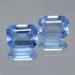 18 x 14 MM ENORME Impecable Azul Natural Namibia Jeremejevita Corte Radiante Par Piedra Preciosa Suelta (GIT) Anillo de Fabricación Certificado y Piedra Preciosa Colgante