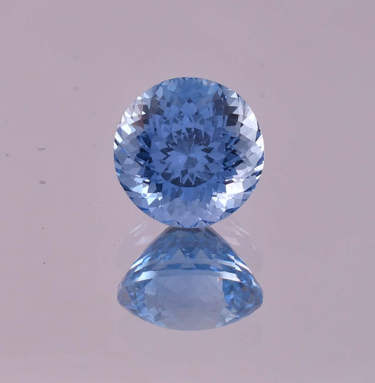 Lot De 500 Pierres Aigue-marine Rondes Certifiées GDL - Bleu Naturel, Qualité Eye Clean
