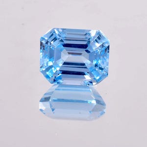14 x 10 MM 100% Natural Sky Blue Aquamarine 10.50 Ct Loose Radiant Cut Gemstone Certified Making Jewelry&Ring Product Loupe Clean Quality