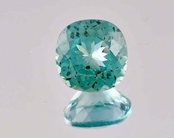 8 x 8 MM Flawless 3.70 Ct Natural Bi-Color Teal Sapphire GIT Certified Cushion Touching Master Cut Gemstone Use Making Ring Pendent Tool