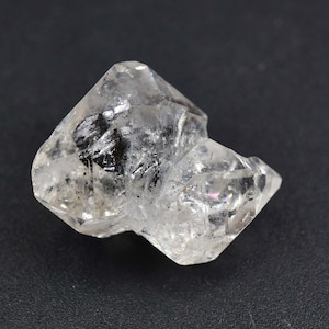 Natural 10.95 Ct Rare White And Black Herkimer Diamond Water Clear Quartz Crystal Anthraxolite Rough Rocks