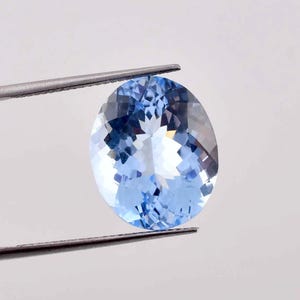 Flawless Natural Sky Blue Aquamarine Oval Cut Gemstone GIT Certified Use Making Ring Jewelry Raw Loose Gemstone All Size Available