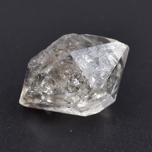 Natural 22.80 Ct Rare White And Black Herkimer Diamond Water Clear Quartz Crystal Anthraxolite Rough Rocks