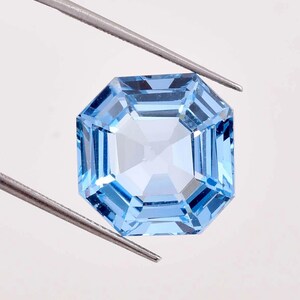 Flawless Natural Sky Blue Aquamarine Octagon Cut Gemstone GIT Certified Use Making Ring, Jewelry, BreathTaking Gemstone All Size Available