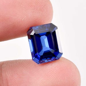 Flawless Natural 16 x 12 MM  Royal Blue Ceylon Sapphire Radiant Cut GIT Certified Heart Touching Loose Gemstone Use Making Ring Gemstone