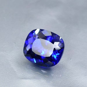 Makelloses 14.30 Ct Natürliches Royal DARK Blue Tanzanit Kissen Schliff Lose Edelstein GIT zertifizierte Kostbare BOMBe Feuer und Herz berührender Edelstein Bild 4