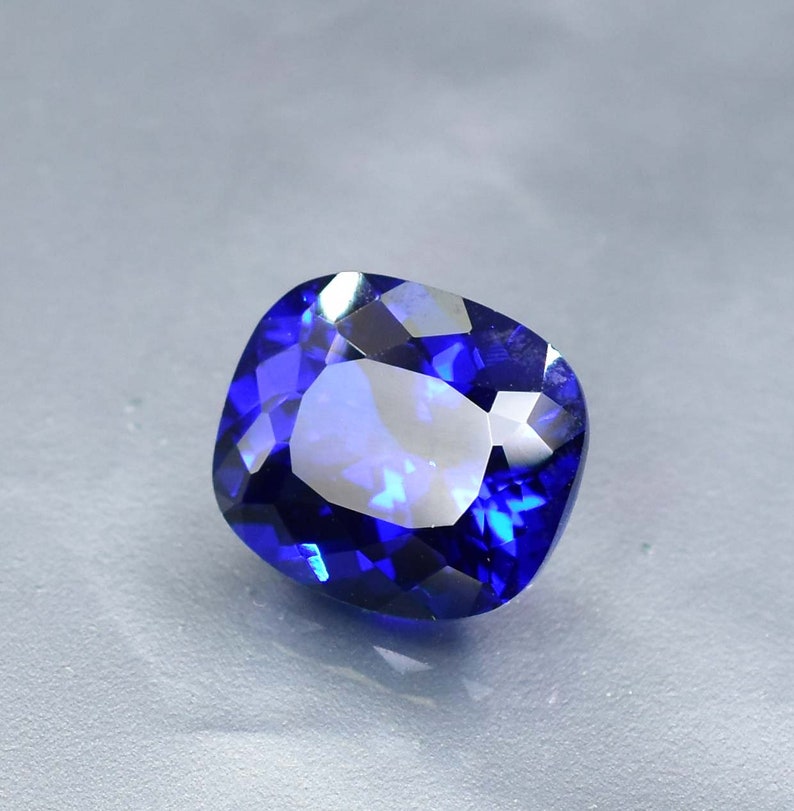 Impeccable 14.30 Ct Naturel Royal Bleu FONCÉ Tanzanite Coussin Coupé Pierre Précieuse GIT Certifié Precious BOMB Feu Et Coeur TouchAnt Pierre Précieuse Pierre Précieuse image 4