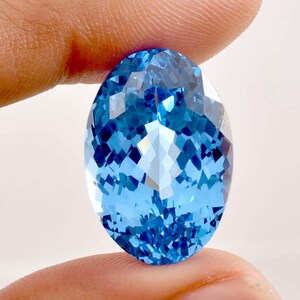 Flawless Natural Sky Blue Aquamarine Oval Cut Gemstone GIT Certified Use Making Ring Jewelry Raw Loose Gemstone All Size Available