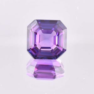 13 x 13 MM Bi-Color Purple Blue Java Plum Sapphire 14.20 Ct Loose Gemstone GIT Certified Use to Make Ring & Pendent Tool Cornflower Gemstone