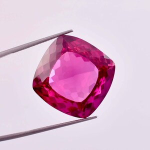 20 x 20 MM Cornflower Purple Sapphire 40.55 Ct Loose Gemstone GIT Certified Use to Make Ring & Pendent Tool Hi-End Glamours loose Gemstone