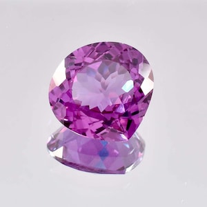 Gemma sciolta da 18,30 ct di zaffiro bicolore viola blu viola prugna Java da 16 x 12 mm, certificata GIT, da utilizzare per realizzare anelli e pendenti con pietre preziose di fiordaliso