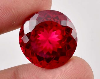 11 x 11 MM FLAWLESS 6.80 Ct (100% Natural) Red Painite Burmese Facet (GIT) Certified Master Cut Loose Gemstone Making Ring & Pendent Tools