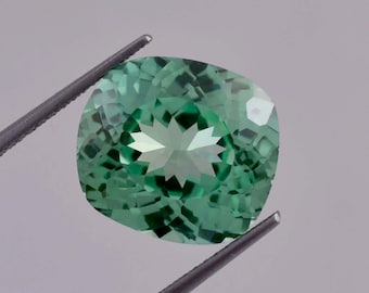 AAA Flawless 13 x 12 mm Blue Green Bi-Color Ceylon Parti Sapphire Loose Cushion Cut 10.00 Ct High Sapphire Ring And Jewelry Making Gemstone