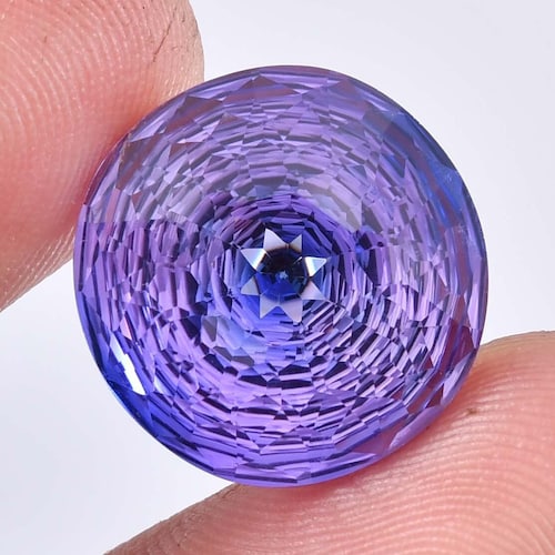 AAA+ 14 x 14 mm 完璧な天然光沢のあるブルータンザナイトマスター