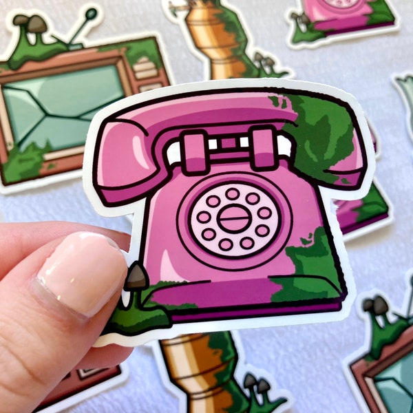 Vintage Vines Glossy Vinyl Stickers | TV, Phone, Lamp