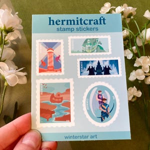 Hoja de pegatinas de sellos de Hermitcraft