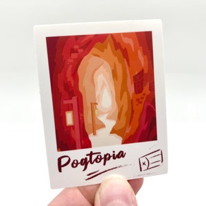 Pogtopia Polaroid Location Stickers - Dream SMP Vinyl Stickers