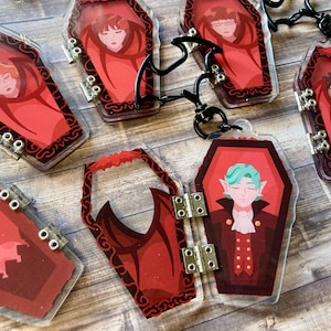 Vampires Coffin Double-Sided Hinged Acrylic Keychains | VSMP