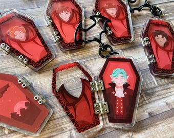 Vampires Coffin Double-Sided Hinged Acrylic Keychains | VSMP