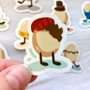 QSMP Eggs Mini Stickers - Quackity SMP Glossy Vinyl Stickers