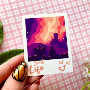 3rd Life 砂漠デュオ（傷跡と穀物）夜空ポラロイドロケーションビニールステッカー