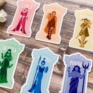 Epic the Musical Vinyl Stickers | Circe, Odysseus, Hermes, Scylla, Posiden, Athena, Greek