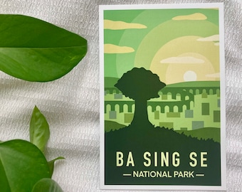 Ba Sing Se National Park - Avatar / ATLA Mini Art Print | Anime, Aesthetic, Style, Drawing