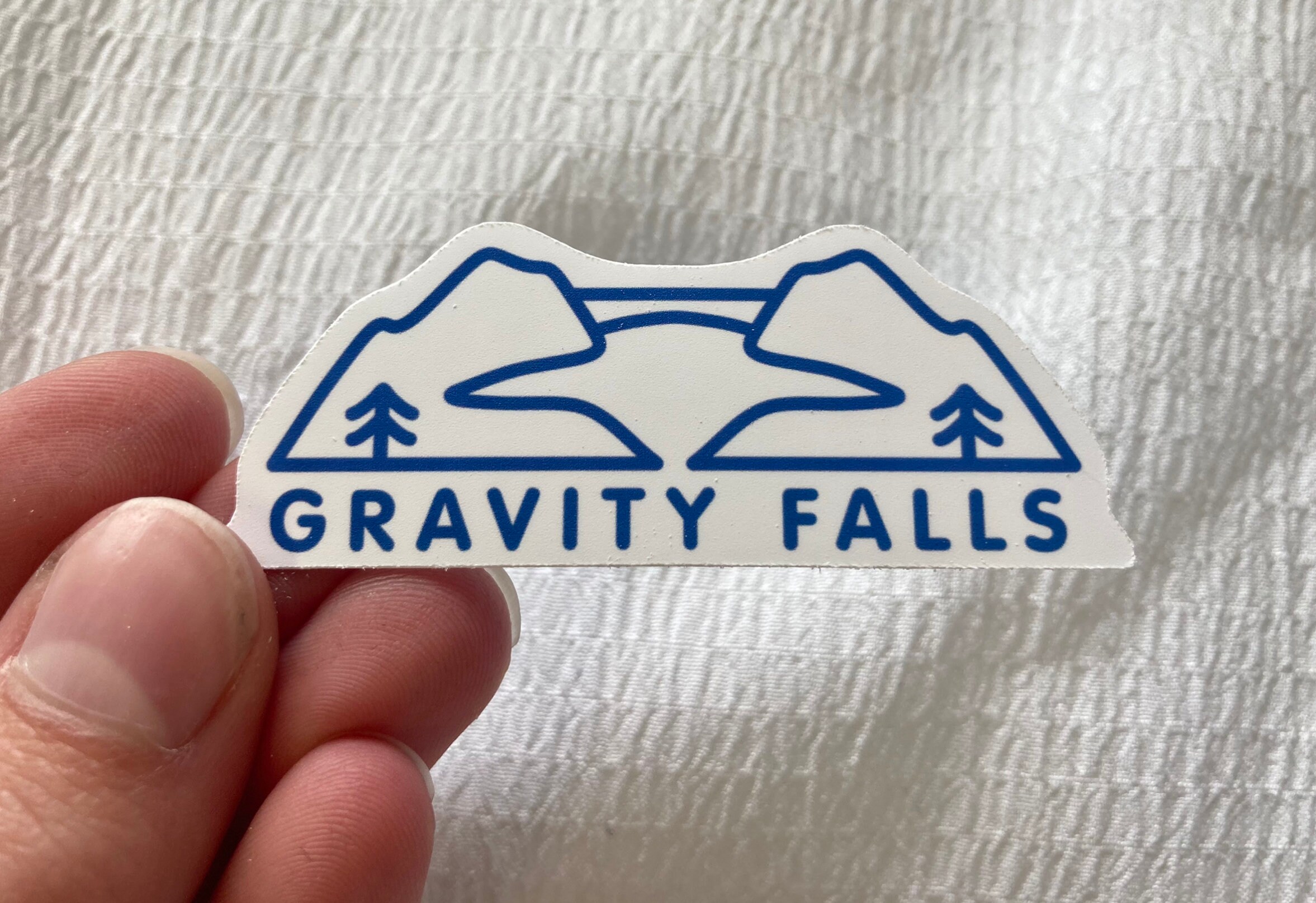 Gravity Falls National Park Sticker – Glossy Vinyl Landscape Art (water ...