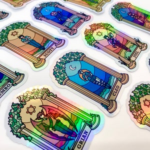 Pt 2 Life Series Characters Holographic Vinyl Stickers | Grain, Mumbo, Joel, Lizzy, Cleo, Scott, Etho, Bdubs