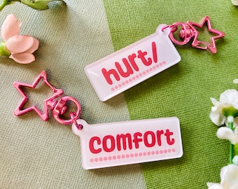 Hurt / Comfort Ao3 Fanfiction Tags Acrylic Keychain | Archive of Our Own